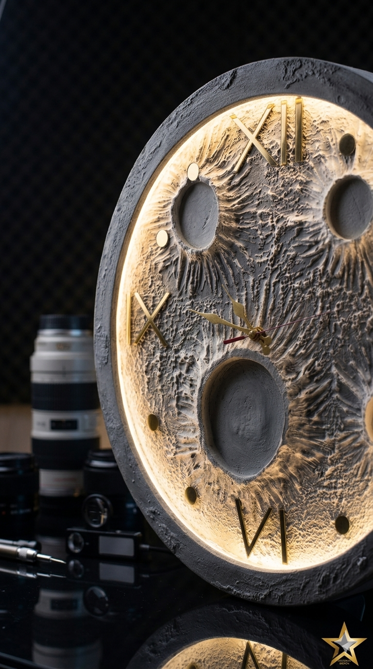 LED Moon Clock – Aesthetic Wall Decor