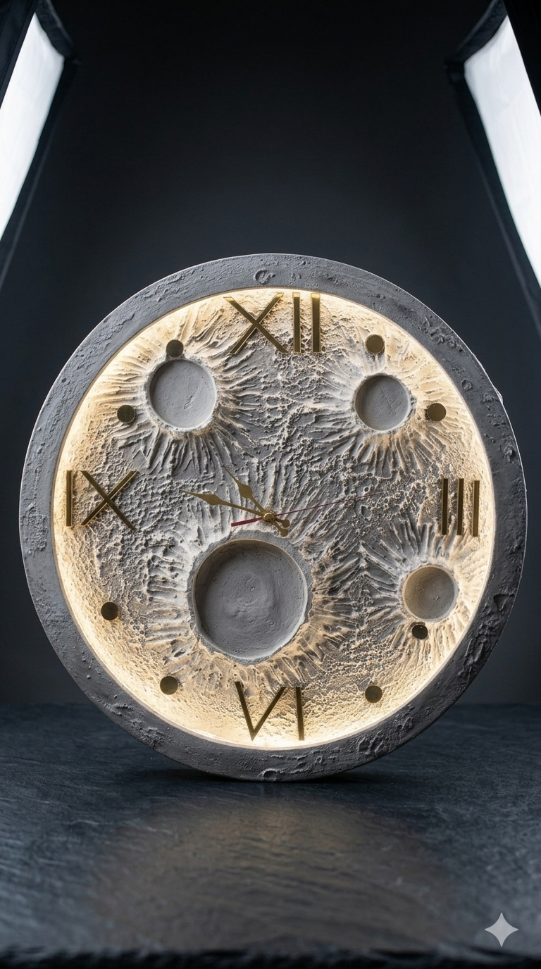 LED Moon Clock – Aesthetic Wall Decor