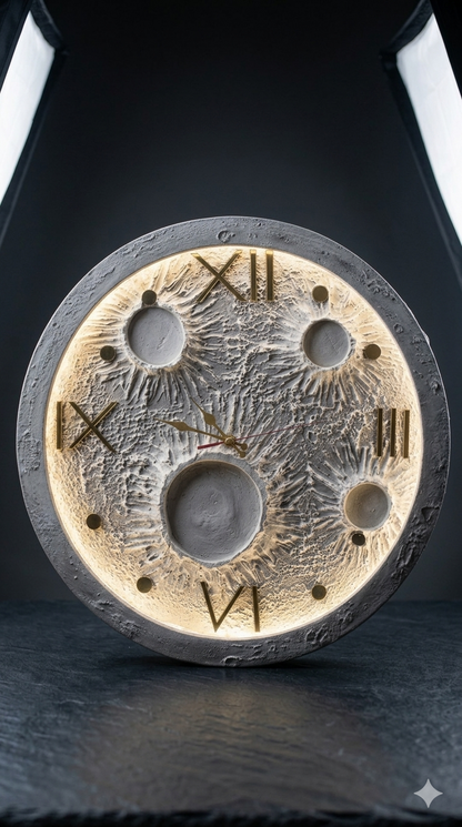 LED Moon Clock – Aesthetic Wall Decor